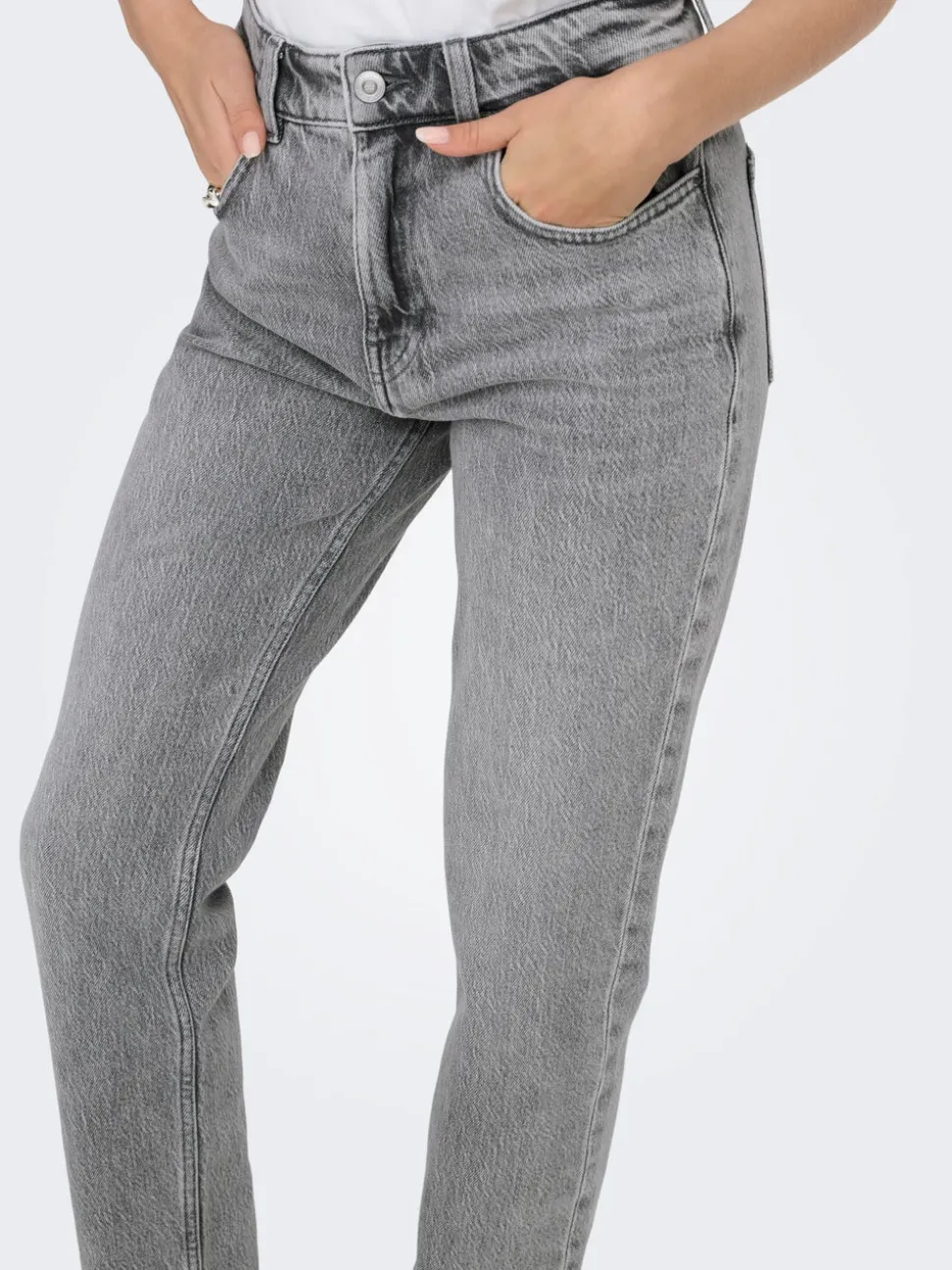 ONLEMILY Høy midje Straight Fit Ankellengde Jeans