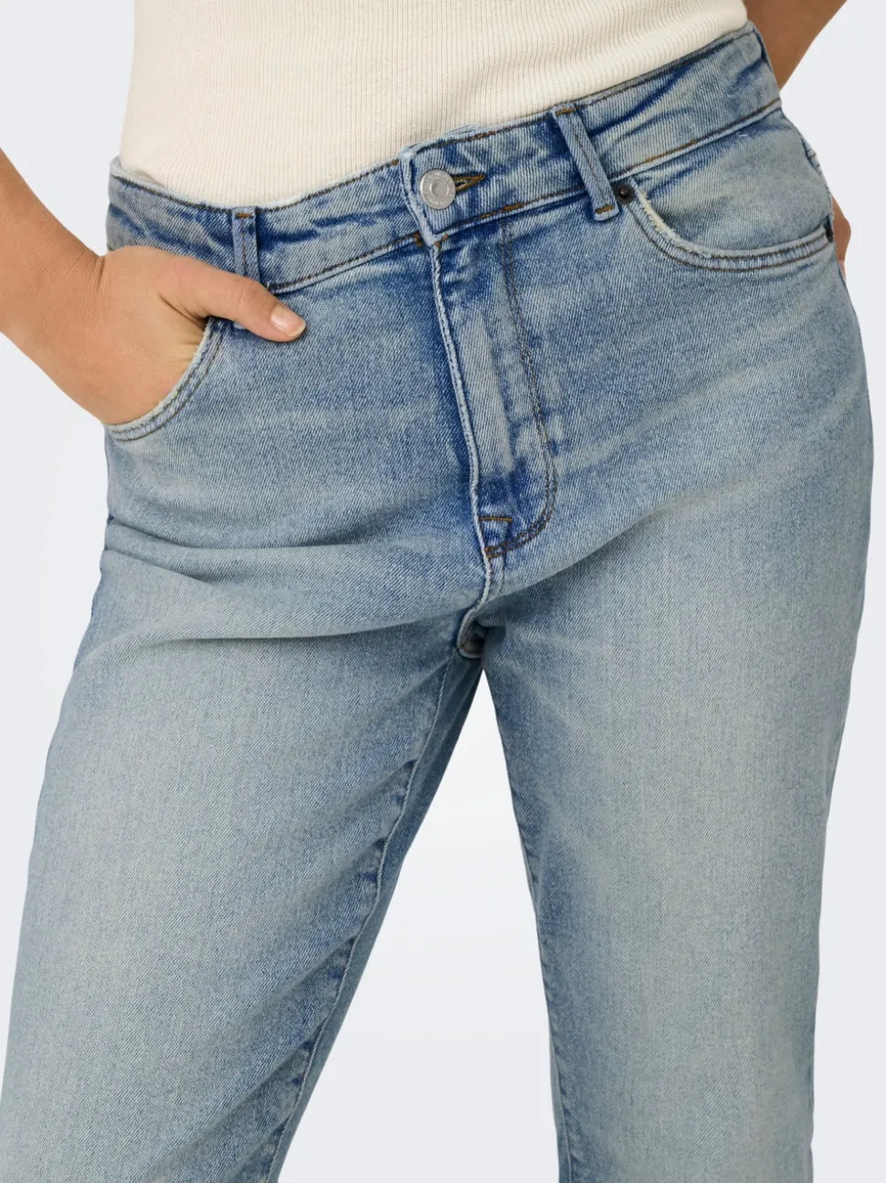 ONLEMILY Høy midje Straight Fit Ankellengde Jeans