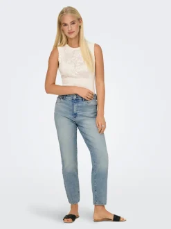 ONLEMILY Høy midje Straight Fit Ankellengde Jeans