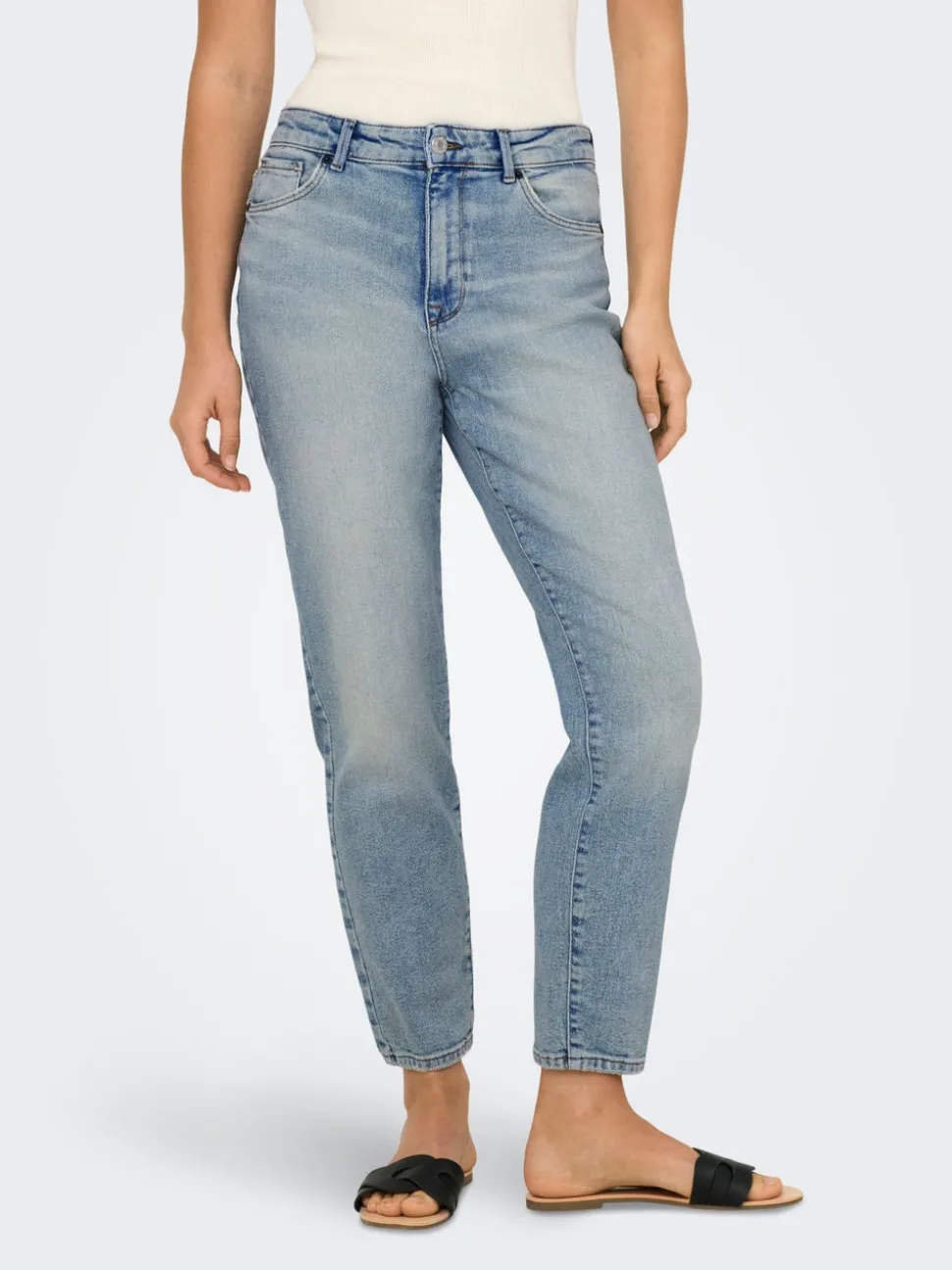 ONLEMILY Høy midje Straight Fit Ankellengde Jeans