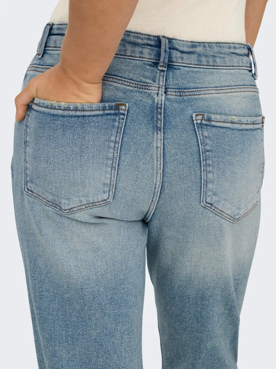 ONLEMILY Høy midje Straight Fit Ankellengde Jeans