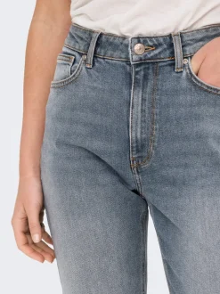 ONLEMILY Høy midje Straight Fit Ankellengde Jeans