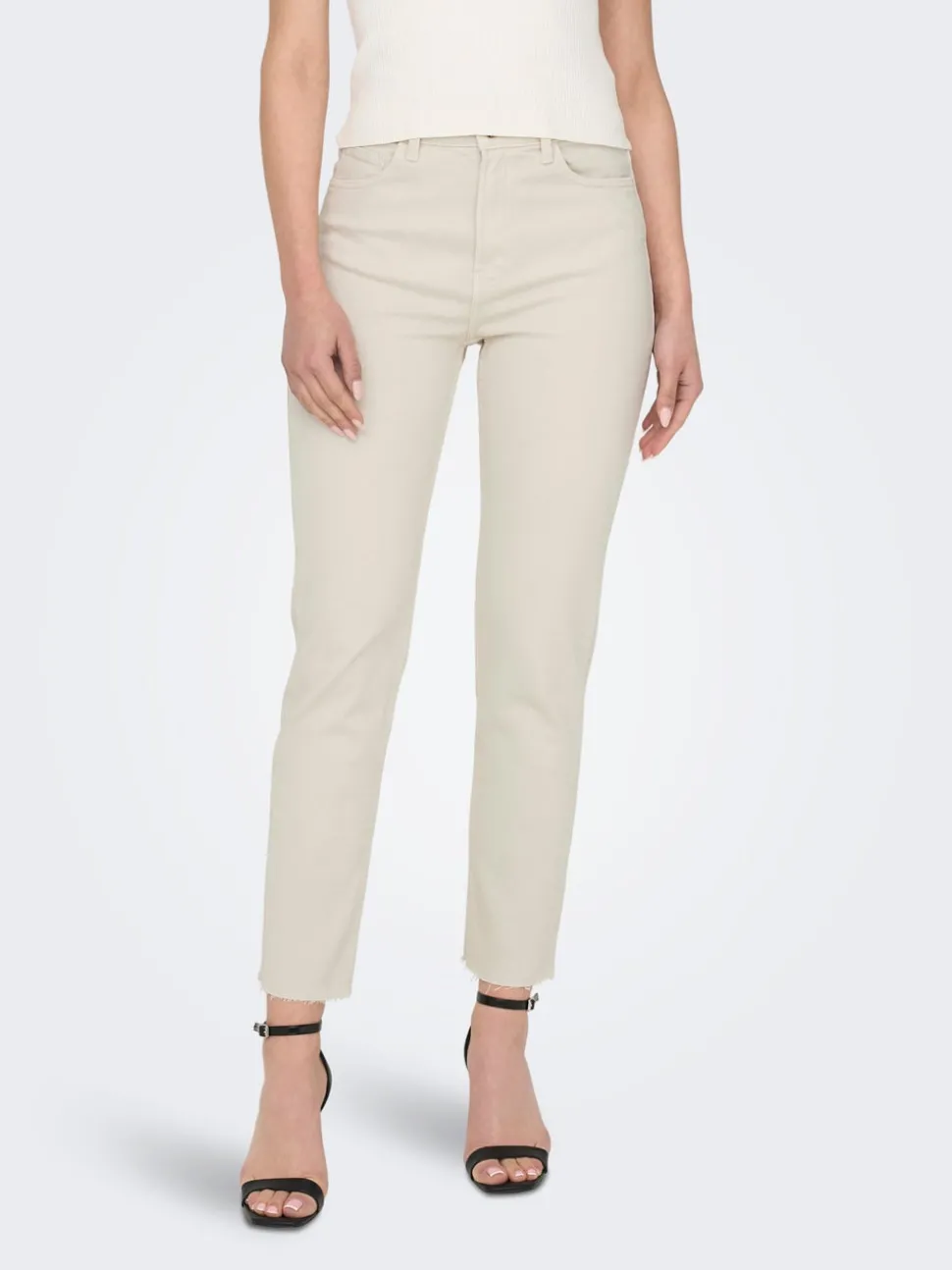 ONLEMILY Høy midje Straight Fit Ankellengde Jeans