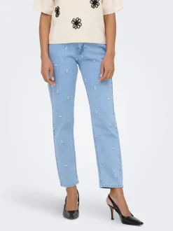 ONLEMILY Høy midje Straight Fit Ankellengde Jeans