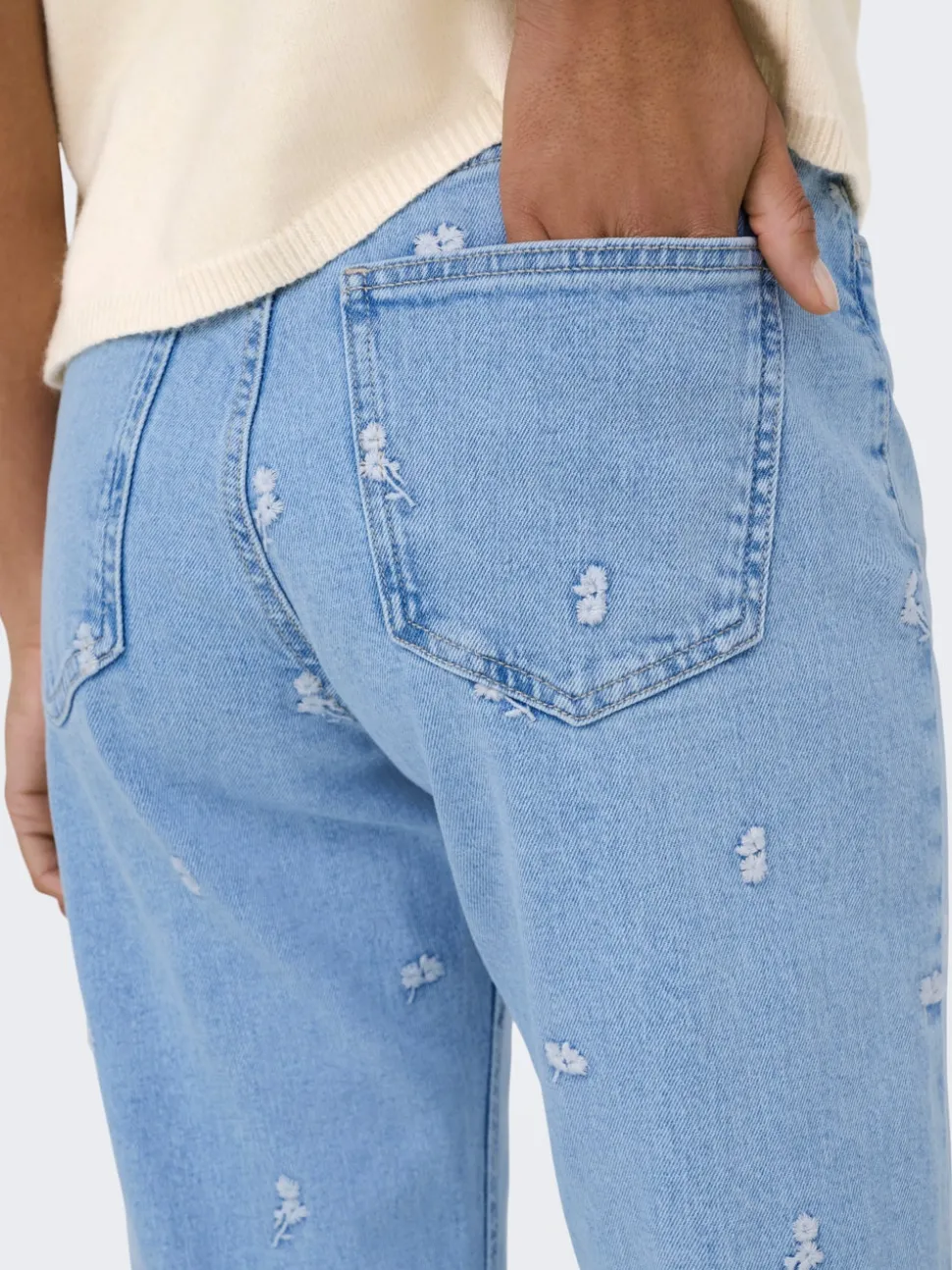 ONLEMILY Høy midje Straight Fit Ankellengde Jeans