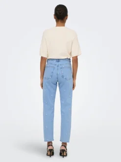 ONLEMILY Høy midje Straight Fit Ankellengde Jeans