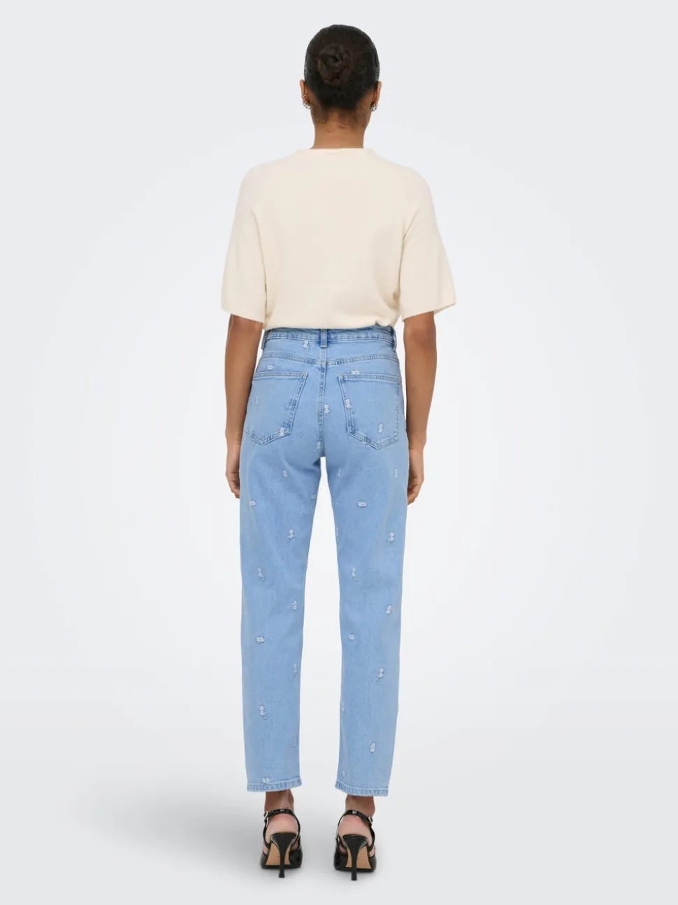 ONLEMILY Høy midje Straight Fit Ankellengde Jeans