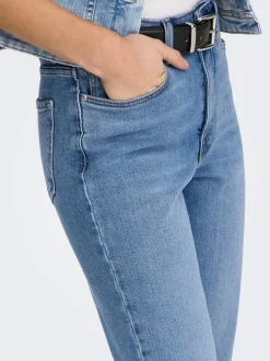 ONLEMILY Høy midje Straight Fit Ankellengde Jeans