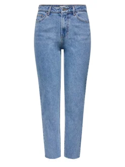 ONLEMILY Høy midje Straight Fit Cropped Jeans