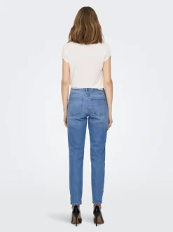 ONLEMILY Høy midje Straight Fit Ankellengde Jeans