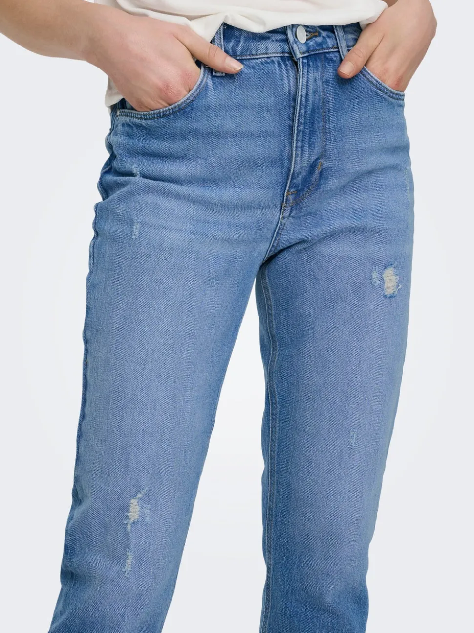 ONLEMILY Høy midje Straight Fit Ankellengde Jeans