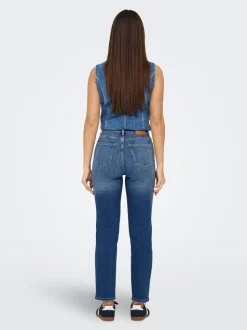 ONLEMILY Høy midje Straight Fit Ankellengde Jeans