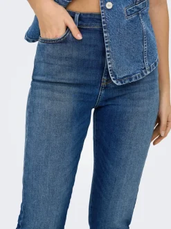 ONLEMILY Høy midje Straight Fit Ankellengde Jeans