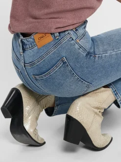 ONLEMILY Høy midje Straight Fit Ankellengde Jeans