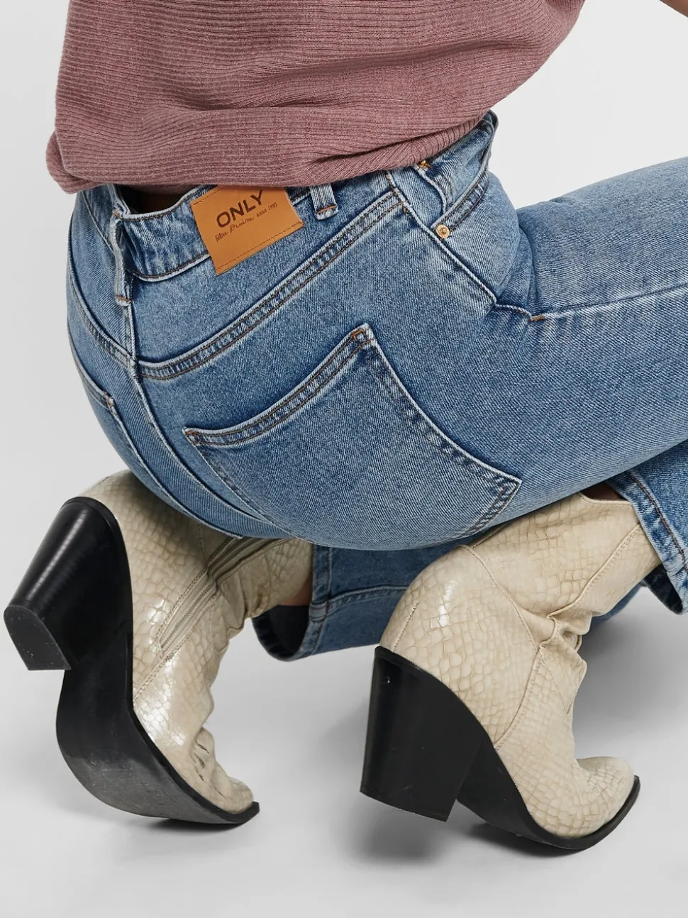 ONLEMILY Høy midje Straight Fit Ankellengde Jeans