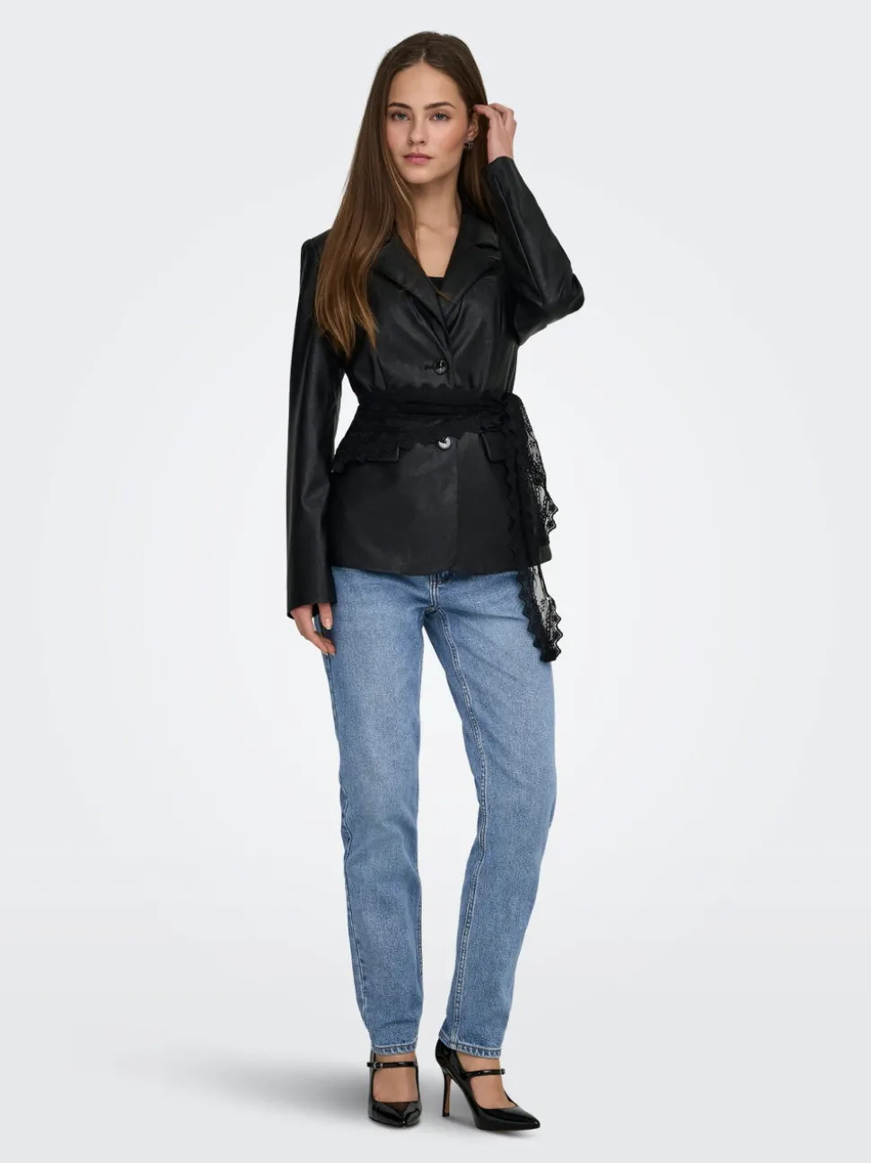 ONLEMILY Høy midje Straight Fit Ankellengde Jeans