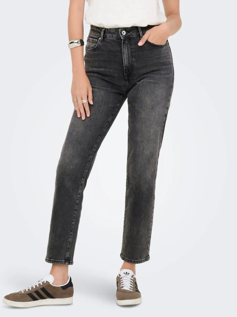 ONLEMILY Høy midje Straight Fit Ankellengde Jeans