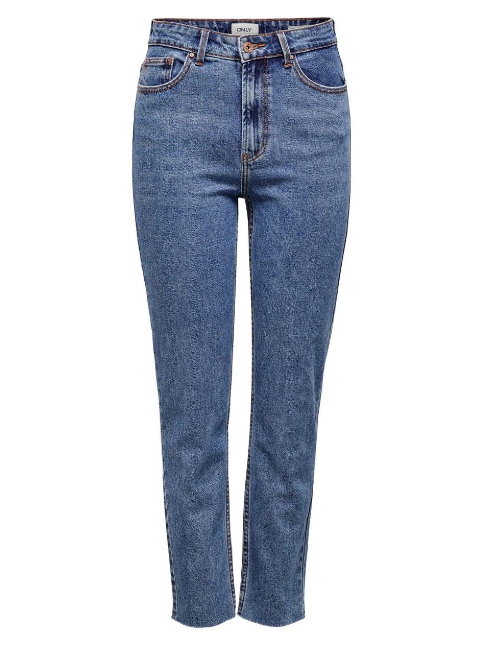 ONLEMILY Høy midje Straight Fit Cropped Jeans