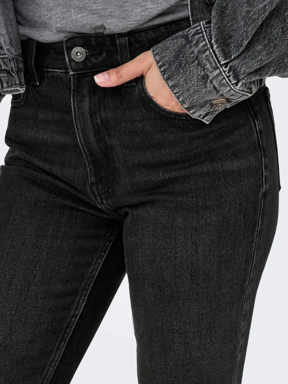 ONLEMILY Høy midje Straight Fit Ankellengde Jeans