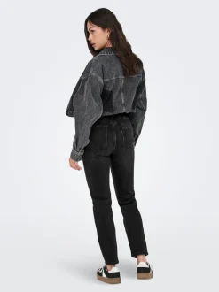 ONLEMILY Høy midje Straight Fit Ankellengde Jeans
