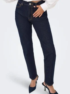 ONLEMILY Høy midje Straight Fit Ankellengde Jeans