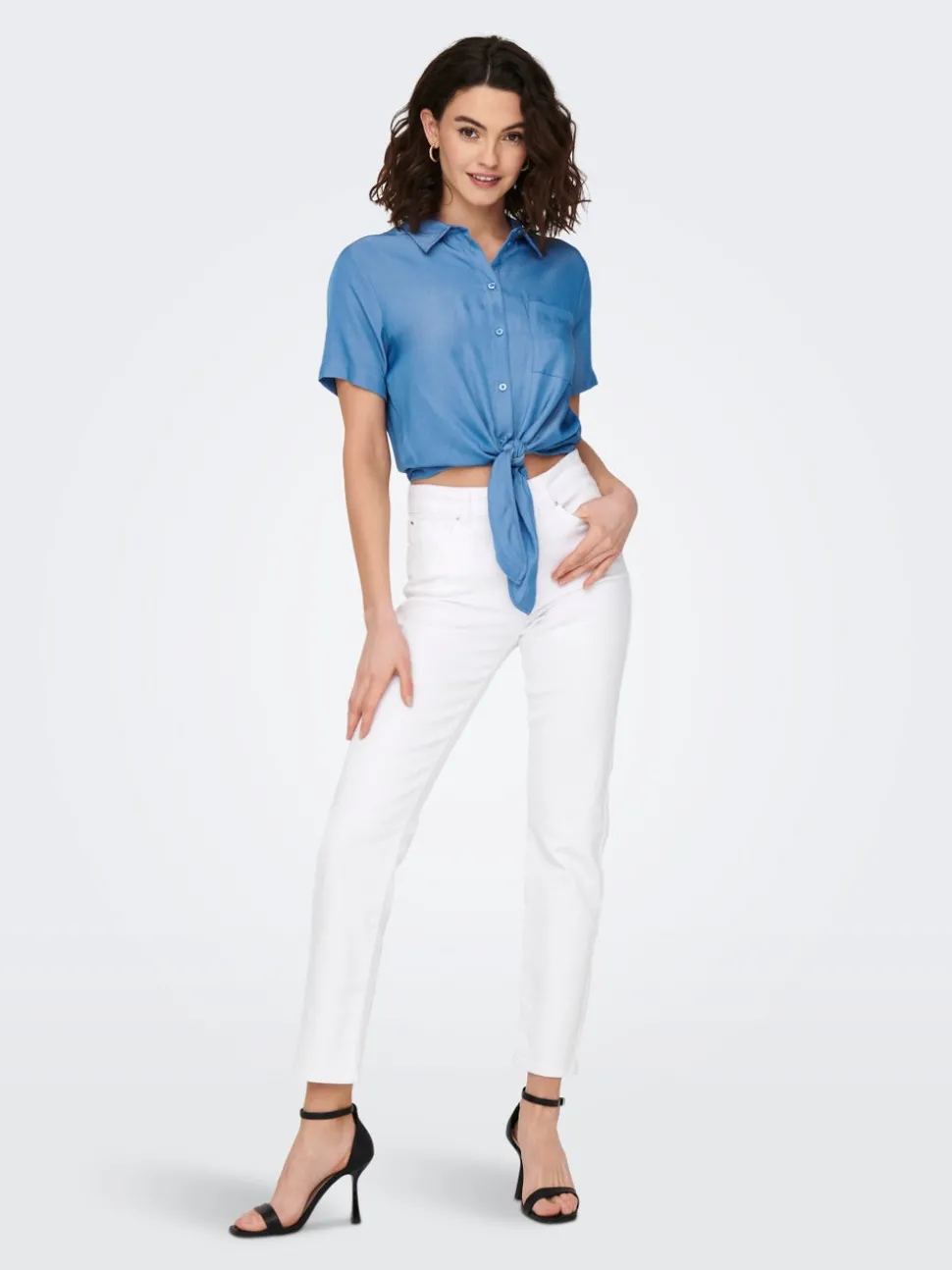 ONLEMILY Høy midje Straight Fit Ankellengde Jeans