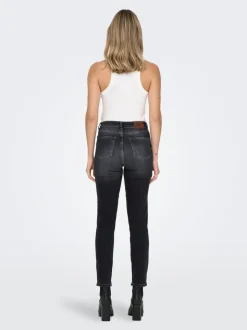 ONLEMILY Høy midje Straight Fit Ankellengde Jeans