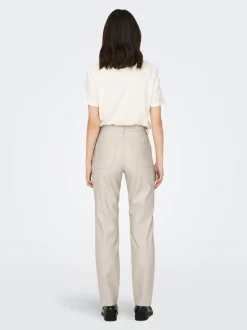 ONLEMILY Regular Fit Bukse i kunstskinn