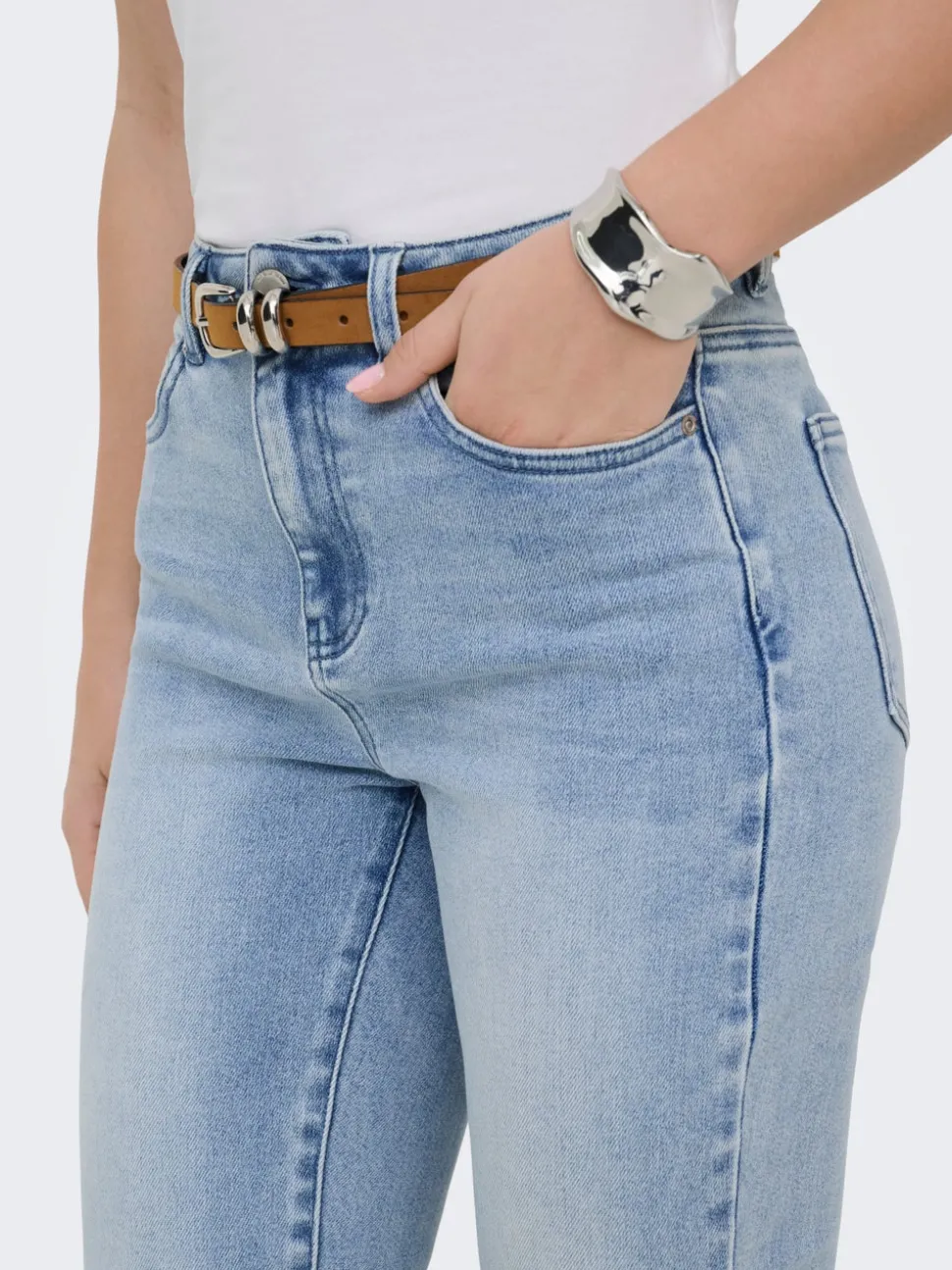 ONLEMILY-MILA Høy midje Straight Fit Ankellengde Jeans