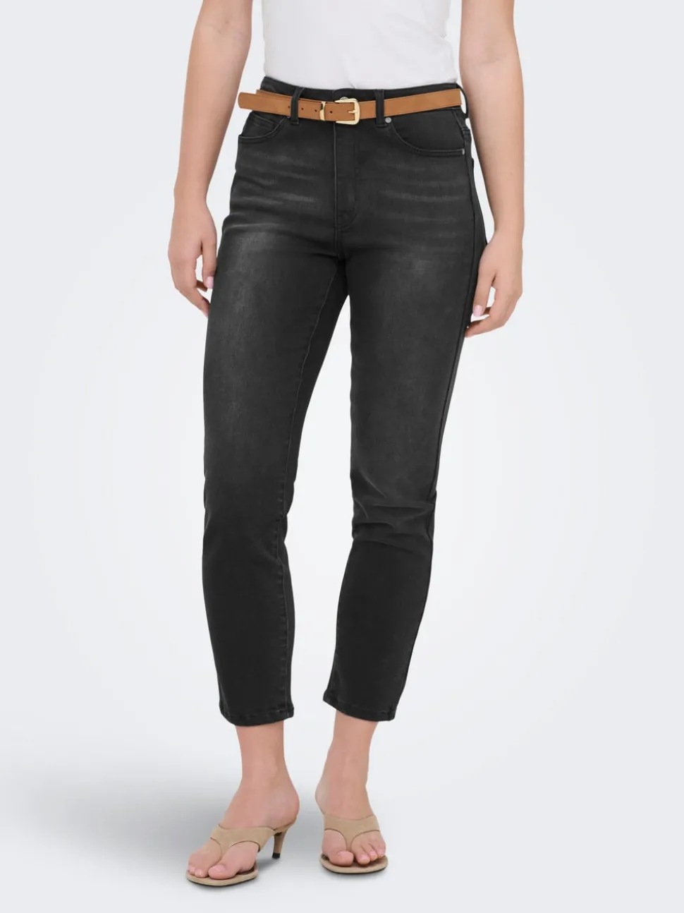 ONLEMILY-MILA Høy midje Straight Fit Ankellengde Jeans