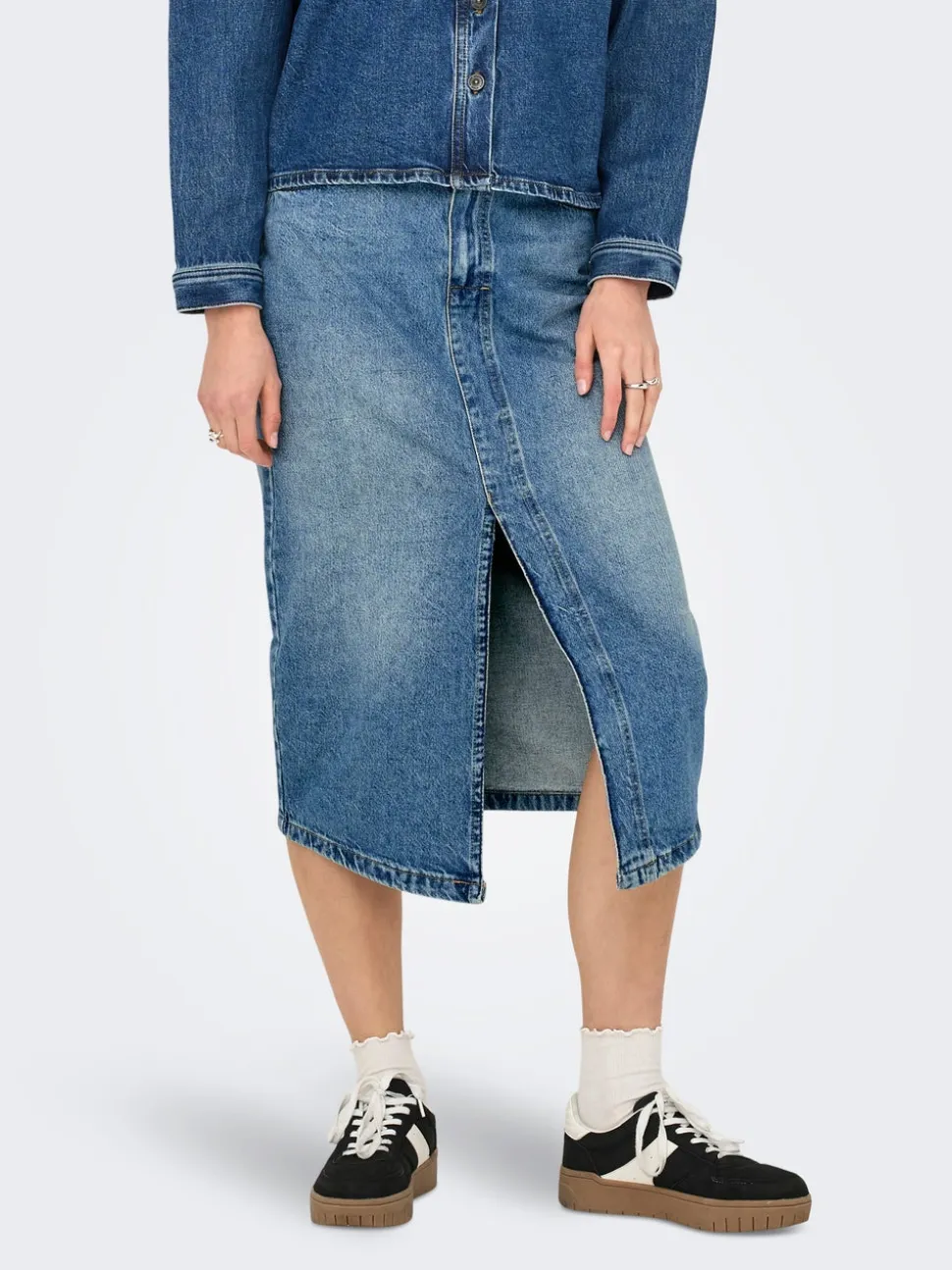ONLENYA Denim Denimskjørt Midiskjørt