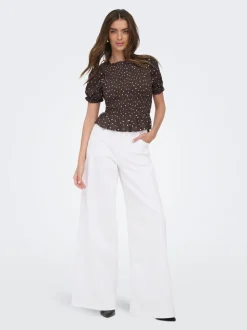 ONLFRANCESCA Middels høy midje Wide Leg Fit Jeans