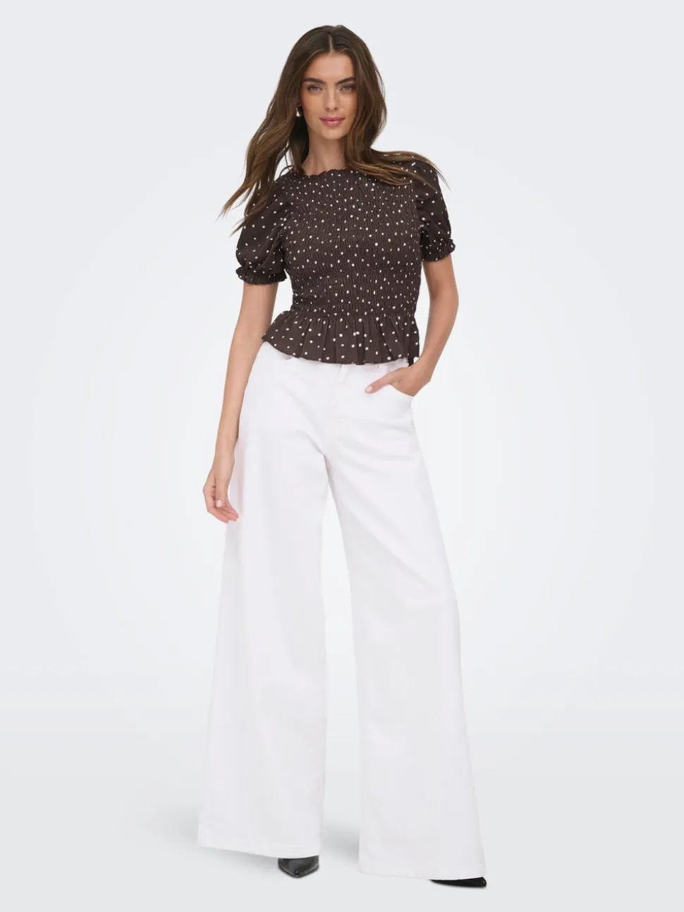 ONLFRANCESCA Middels høy midje Wide Leg Fit Jeans