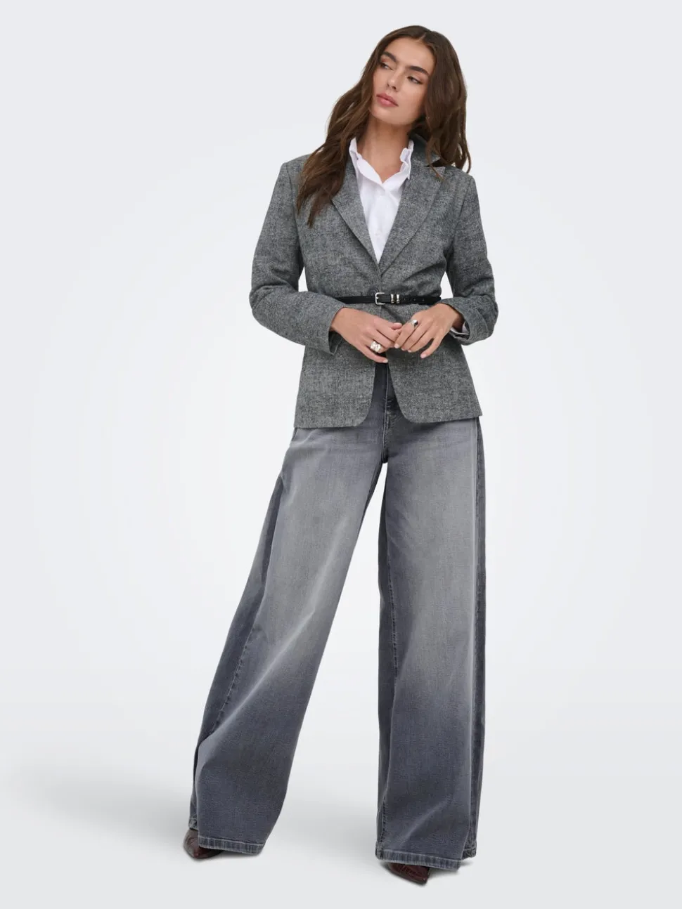 ONLFRANCESCA Middels høy midje Wide Leg Fit Jeans