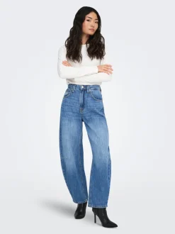 ONLFRANKIE Høy midje Barrel-passform Ankellengde Jeans