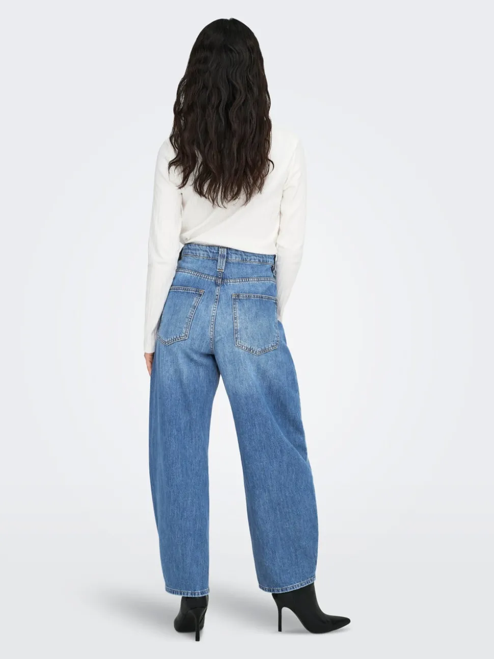 ONLFRANKIE Høy midje Barrel-passform Ankellengde Jeans