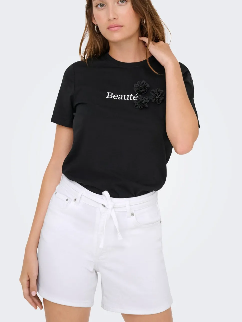 ONLGIANNA Middels høy midje Regular Fit Denimshorts