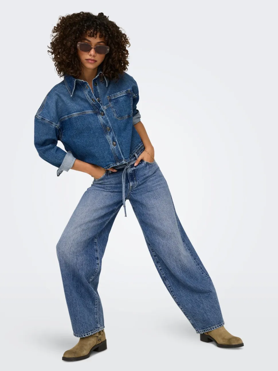ONLGIANNA Middels høy midje Balloon Fit Jeans