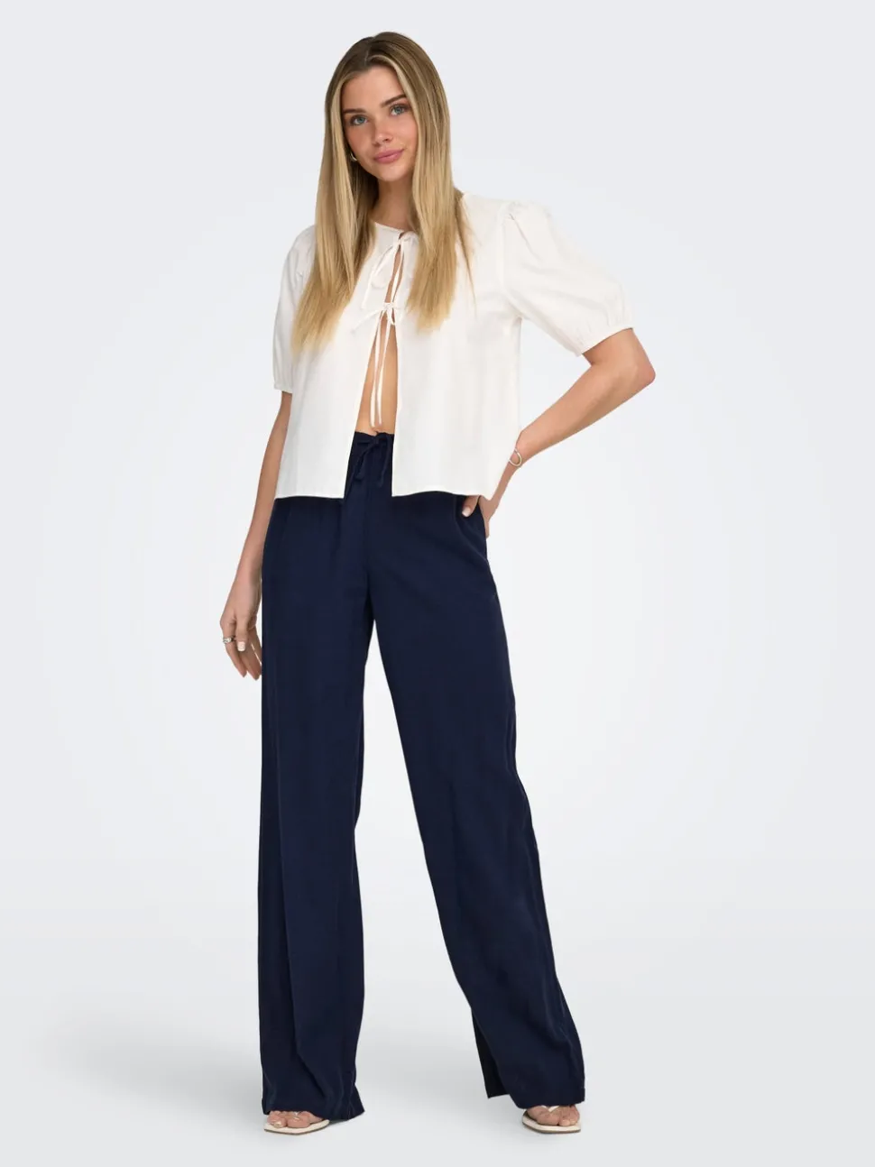ONLGOA Straight Fit Lin Bukser