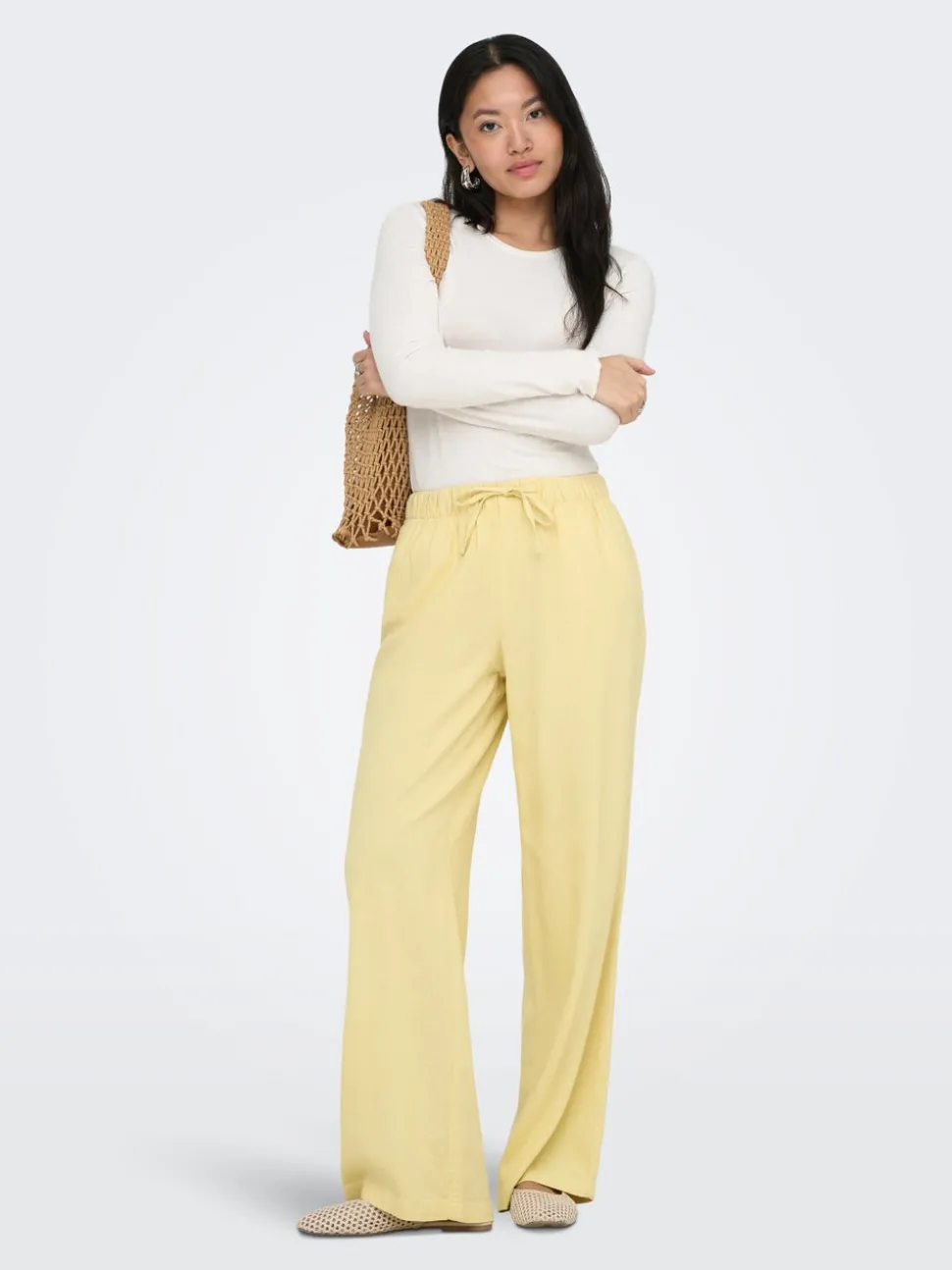 ONLGOA Straight Fit Lin Bukser