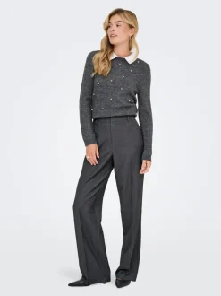 ONLHATTIE-LANA Straight Tapered Fit Bukser med vide ben
