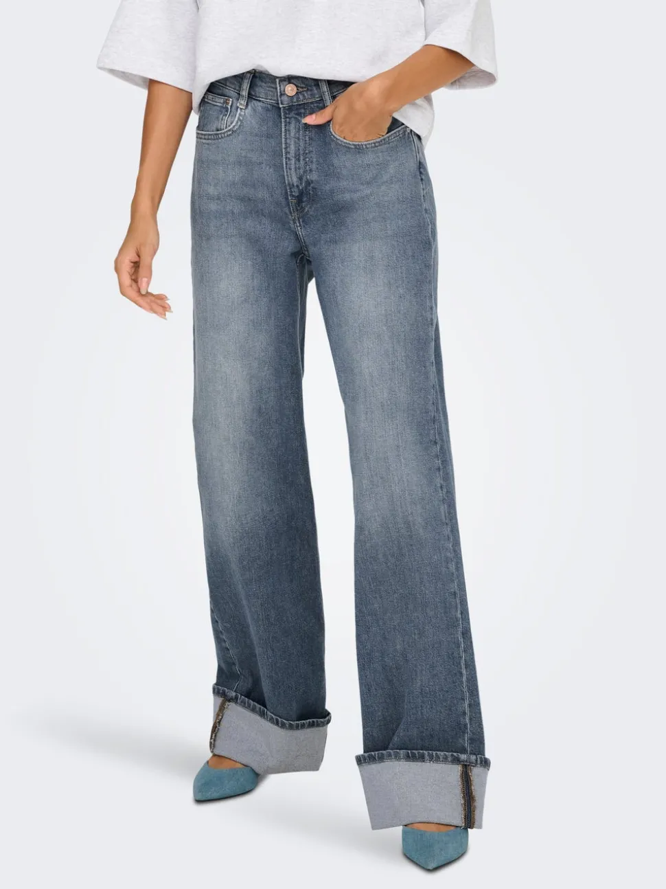 ONLHOPE Høy midje Wide Leg Fit Jeans