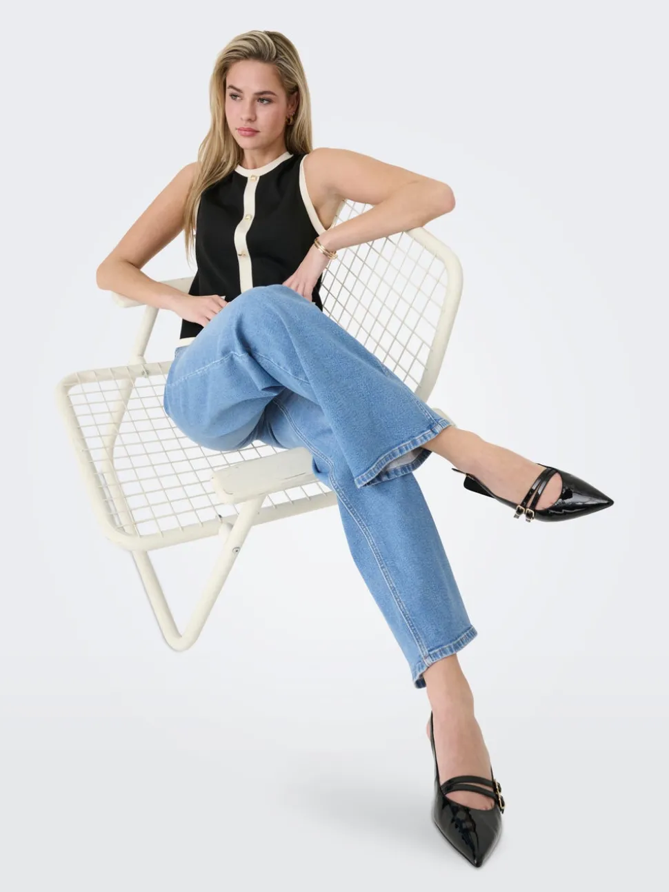 ONLHOPE Høy midje Wide Leg Fit Jeans