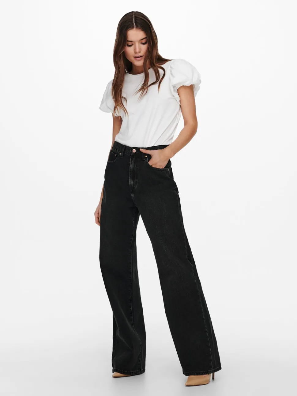 ONLHOPE Høy midje Wide Leg Fit Jeans