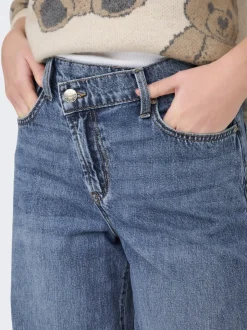 ONLHOPE Middels høy midje Wide Leg Fit Jeans