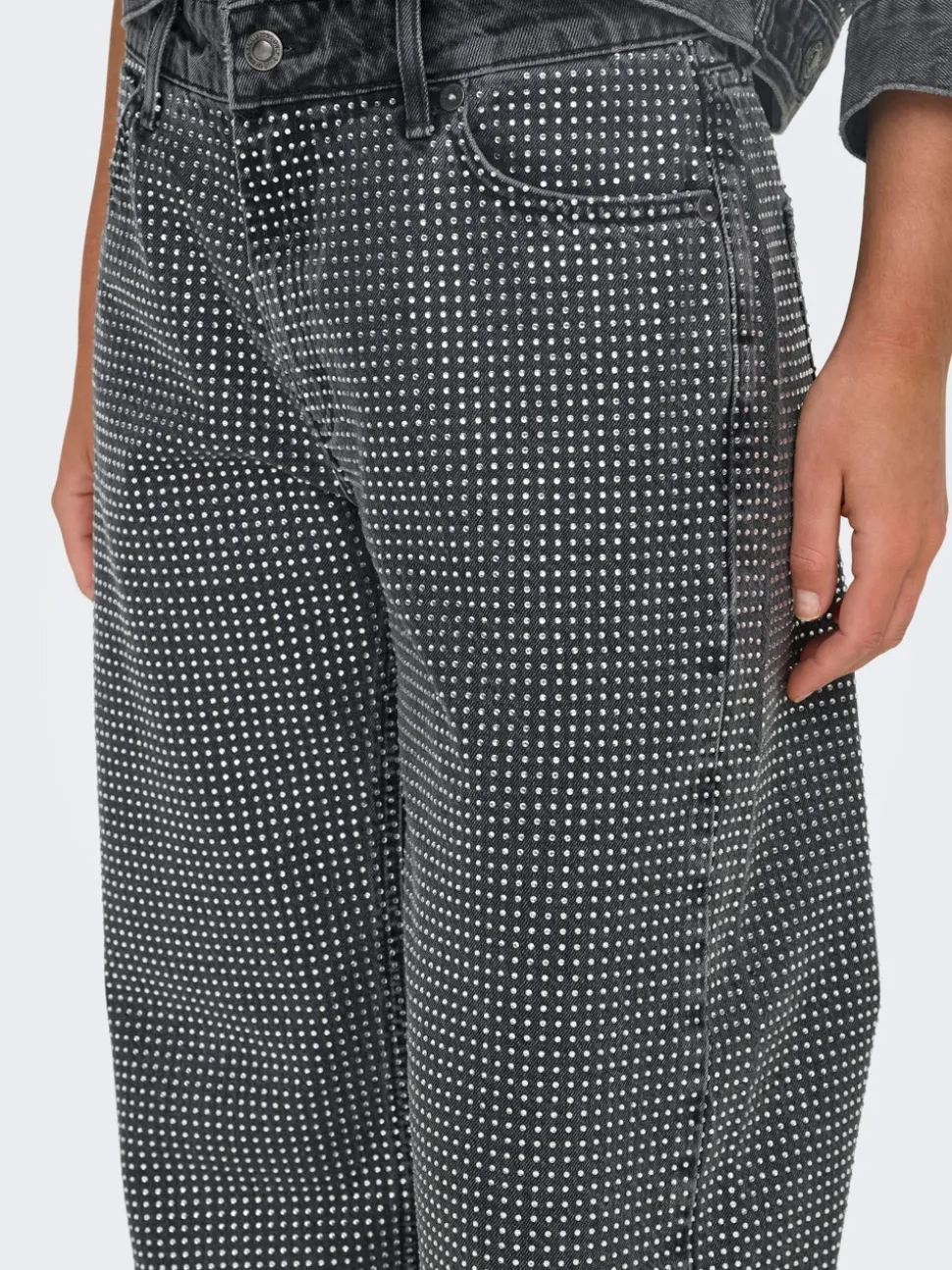 ONLHUDSON Middels høy midje Wide Leg Fit Jeans