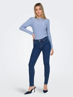 ONLHUSH Middels høy midje Skinny Fit Ankellengde Jeans