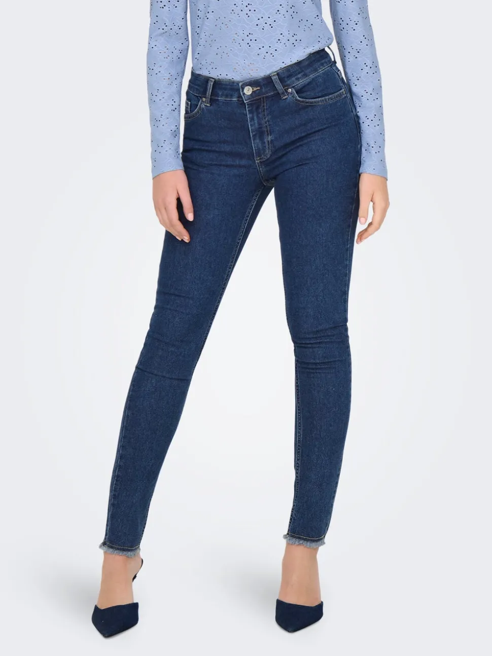 ONLHUSH Middels høy midje Skinny Fit Ankellengde Jeans