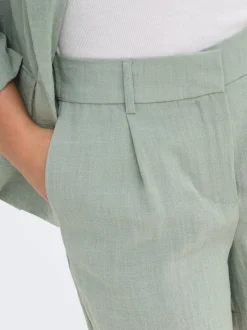 ONLITA Høy midje Regular Fit Lin Bermudashorts