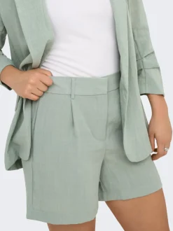ONLITA Høy midje Regular Fit Lin Bermudashorts